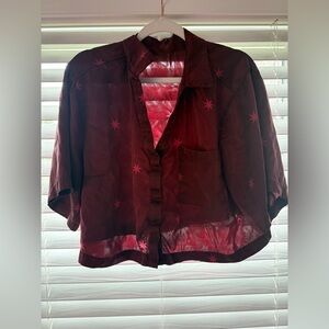 Lunya 100% Silk Cropped Pajama Top - size XL - Limited edition